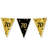 Vlaggenlijn 70 Jaar Goud Zwart 10m